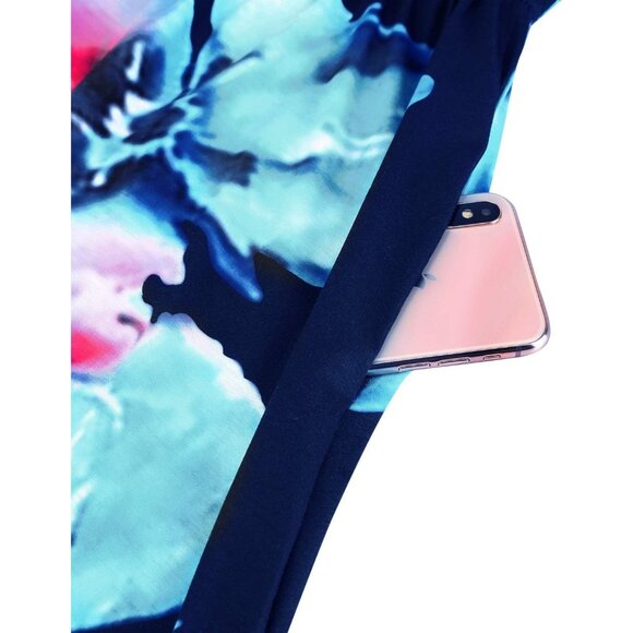 Women' 2024 Neck Solid Spaghetti Strap Summer Casual Swing Sundress with Pocket - Picture 5 of 5